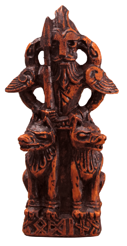 [1413030420] Odin Figurine (wood)