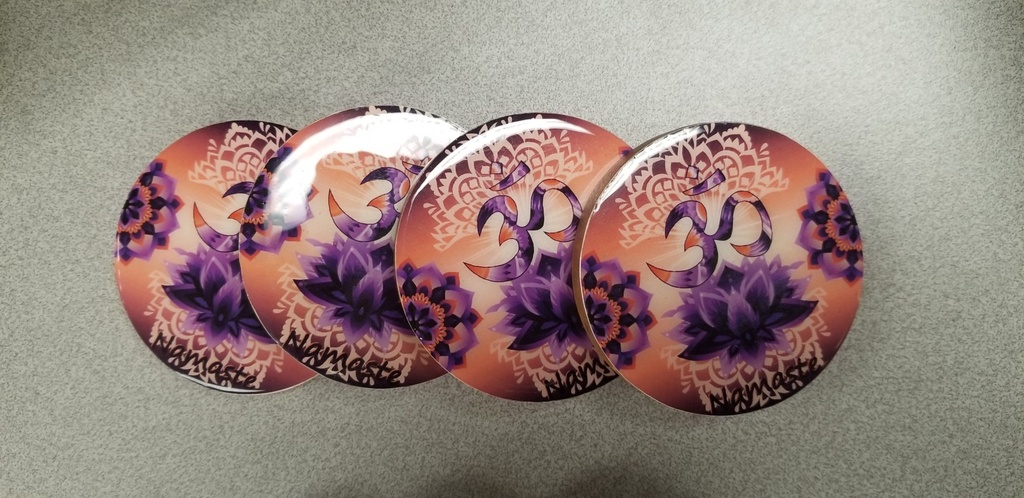 [1213131124] Om Namaste Coasters (Set of 4)
